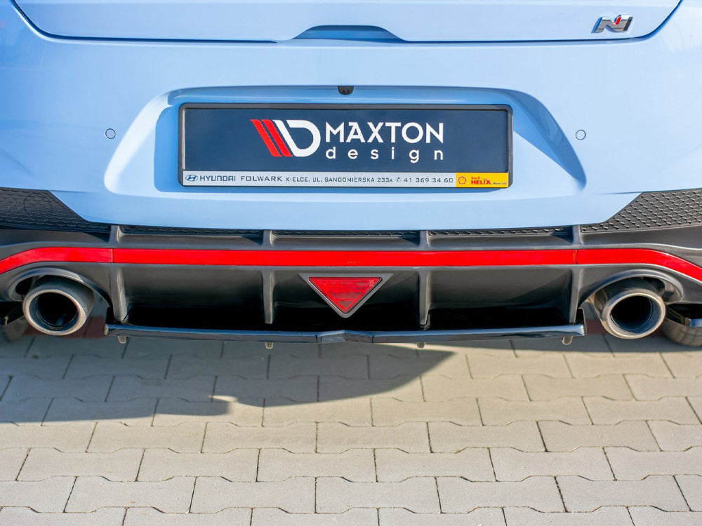 MAXTON DESIGN Central Rear Splitter (Vertical Bars) Hyundai I30 Mk3 N Fastback