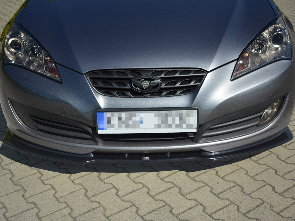 Front Splitter compatible with Hyundai Genesis Mk1 Coupe (2009-2012) - Carbon Look