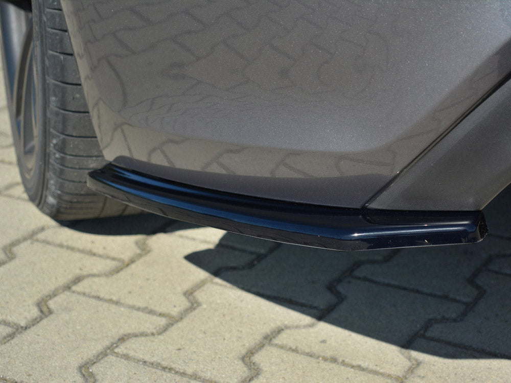 Rear Side Splitters compatible with Hyundai Genesis Mk1 Coupe (2009-2012) - Carbon Look