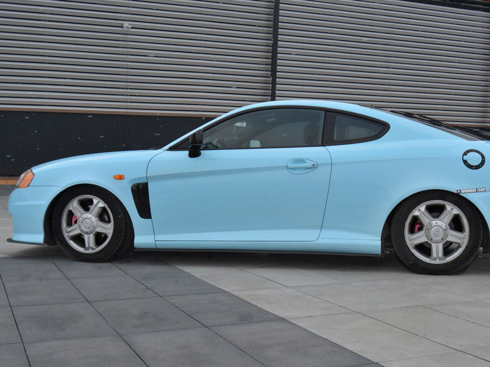 Racing Side Skirts Diffusers compatible with Hyundai Tiburon (Coupe) Mk2 Facelift (2005-2008)