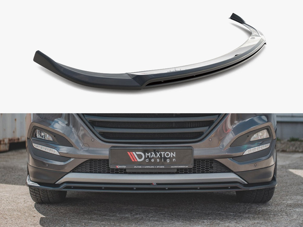 Front Splitter compatible with Hyundai Tucson Mk3 Pre-Facelift - Carbon Look