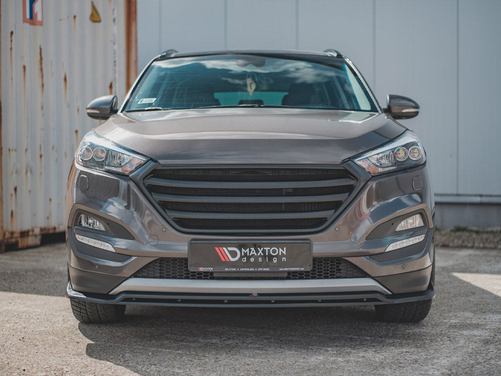 Front Splitter compatible with Hyundai Tucson Mk3 Pre-Facelift - Carbon Look