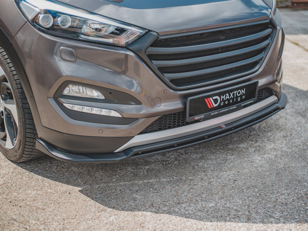 Front Splitter compatible with Hyundai Tucson Mk3 Pre-Facelift - Carbon Look