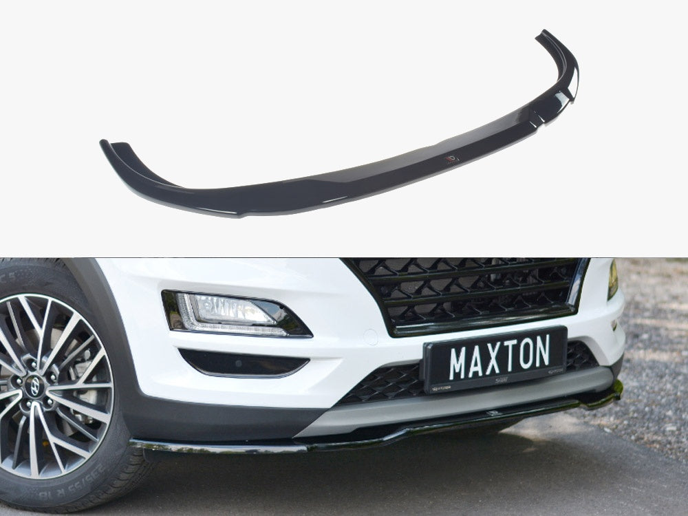 Front Splitter V.2 compatible with Hyundai Tucson Mk3 Facelift (2018-UP) - Carbon Look