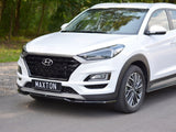 Front Splitter V.2 compatible with Hyundai Tucson Mk3 Facelift (2018-UP) - Carbon Look