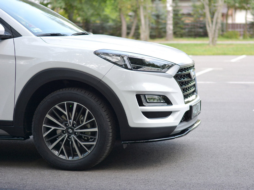 Front Splitter V.2 compatible with Hyundai Tucson Mk3 Facelift (2018-UP) - Textured