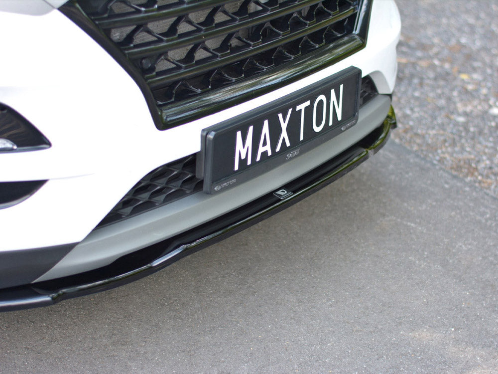 Front Splitter V.2 compatible with Hyundai Tucson Mk3 Facelift (2018-UP) - Carbon Look