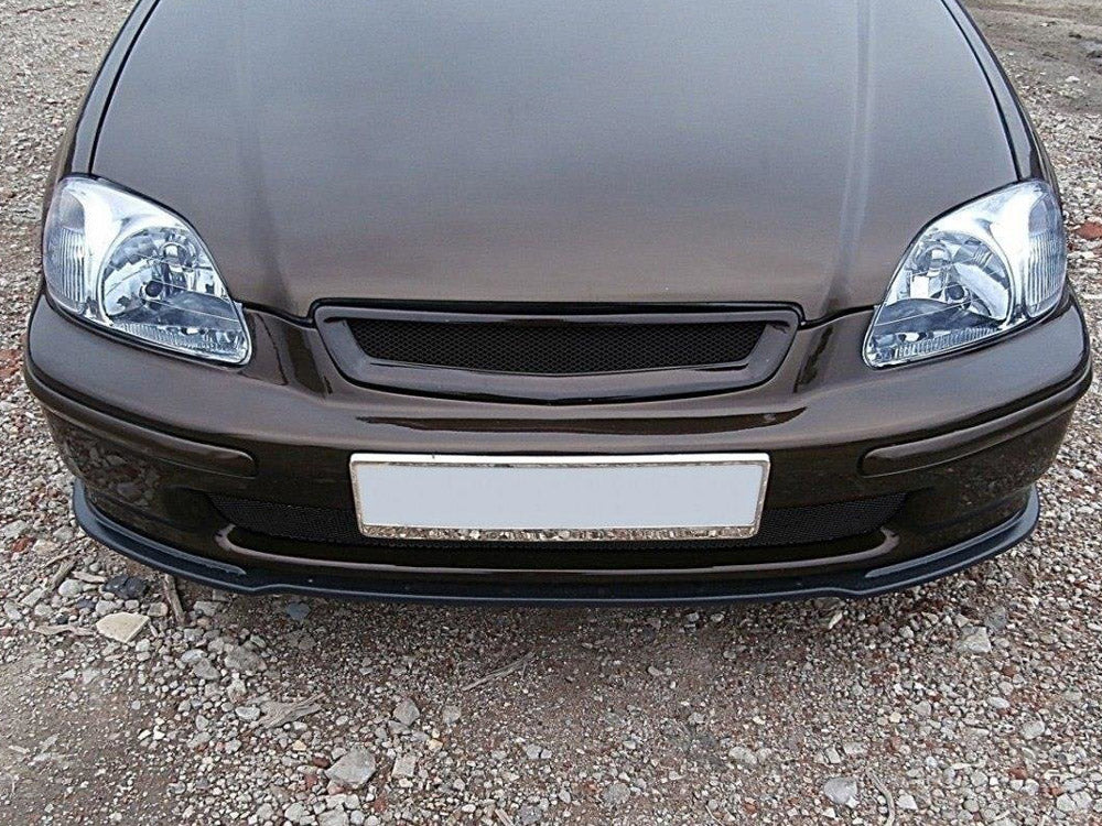Front Splitter compatible with Honda Civic Mk6 EJ9 (1996-1997) - Carbon Look