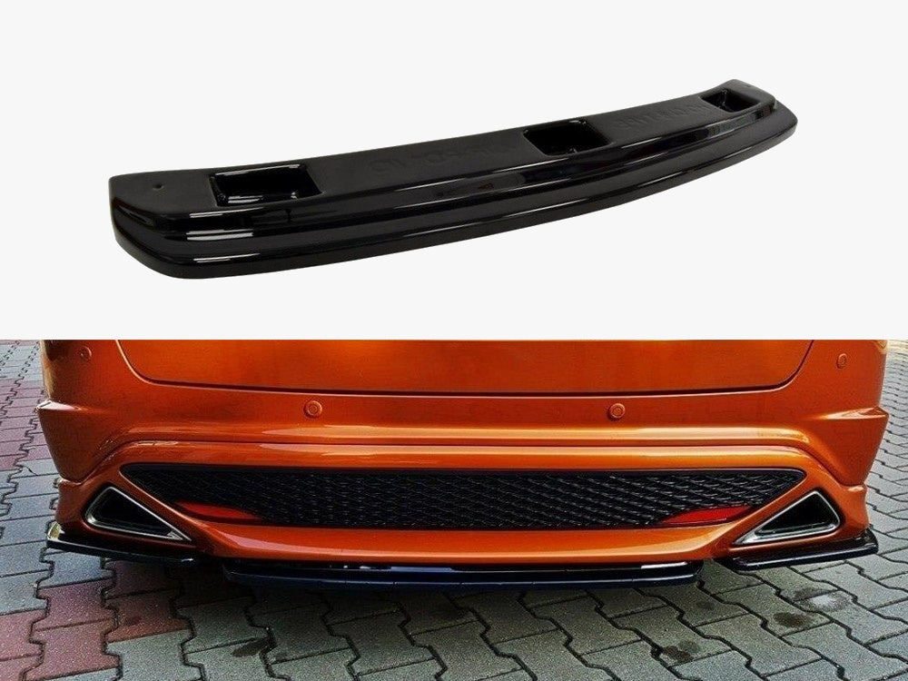 Central Rear Splitter compatible with Honda Civic VIII Type S/R (Without Vertical Bars) - Textured