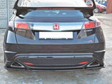 Central Rear Splitter compatible with Honda Civic VIII Type S/R (Without Vertical Bars) - Textured