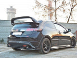 Central Rear Splitter compatible with Honda Civic VIII Type S/R (Without Vertical Bars) - Textured