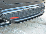 Central Rear Splitter compatible with Honda Civic VIII Type S/R (Without Vertical Bars) - Textured