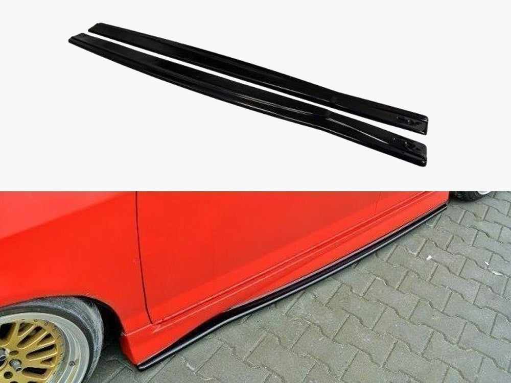 Side Skirts Diffusers compatible with Honda JAZZ Mk1 (Mugen Styling Kit) - Carbon Look