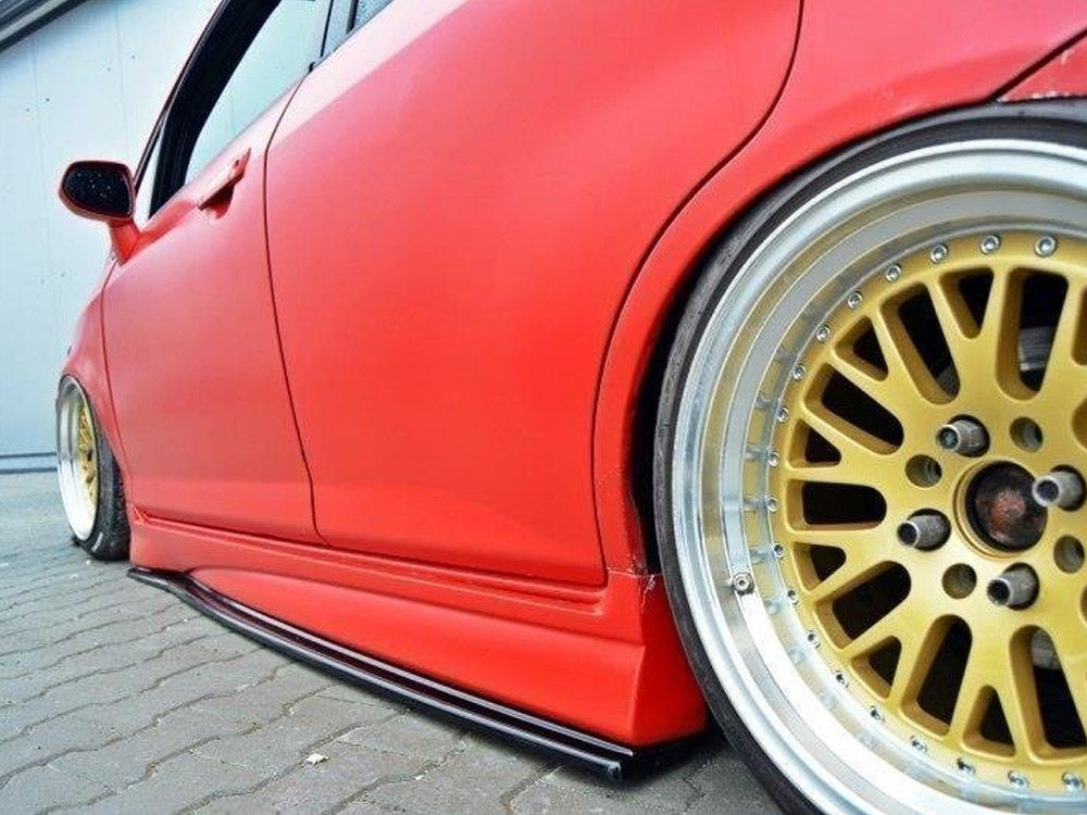 Side Skirts Diffusers compatible with Honda JAZZ Mk1 (Mugen Styling Kit) - Carbon Look