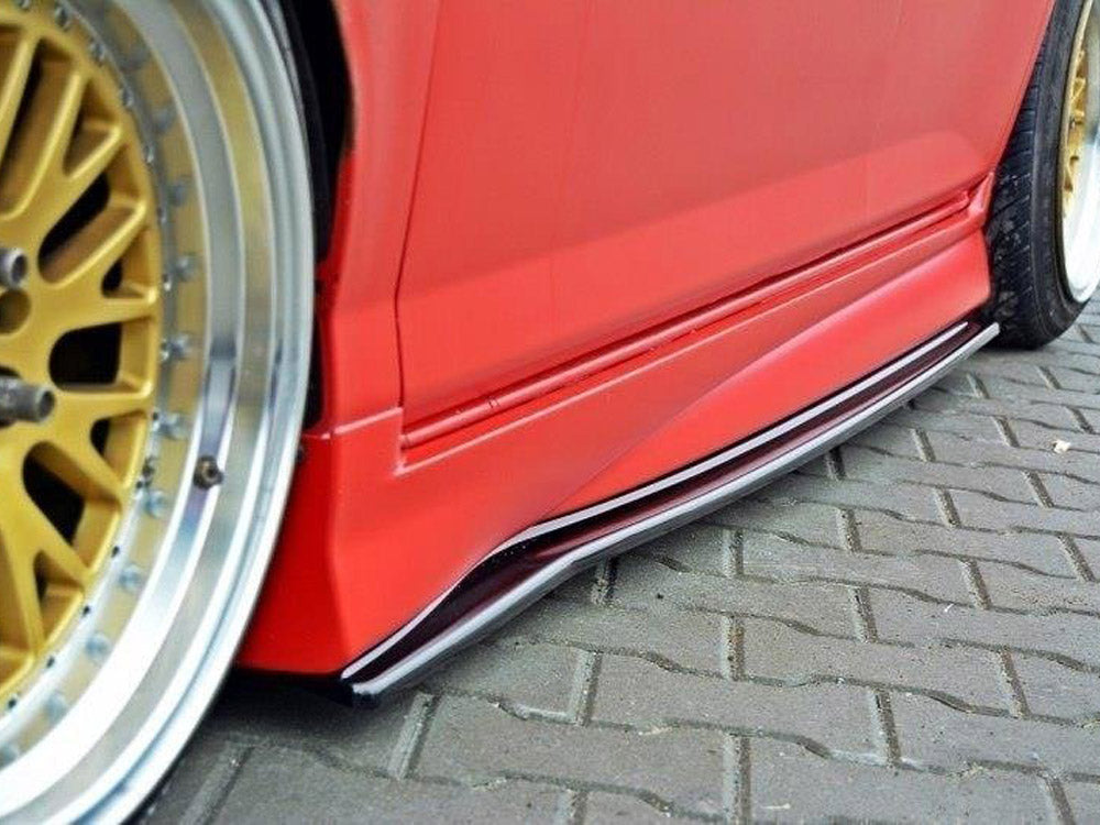 Side Skirts Diffusers compatible with Honda JAZZ Mk1 (Mugen Styling Kit) - Carbon Look