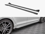 Street PRO Side Skirts Diffusers + Flaps compatible with VW Golf R Mk7