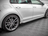 Street PRO Side Skirts Diffusers + Flaps compatible with VW Golf R Mk7