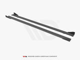 Street PRO Side Skirts Diffusers + Flaps compatible with VW Golf R Mk7