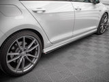 Street PRO Side Skirts Diffusers compatible with VW Golf R Mk7