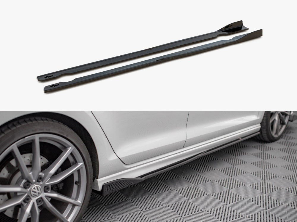 Side Skirts Diffusers V.2 compatible with VW Golf R / R-Line Mk7