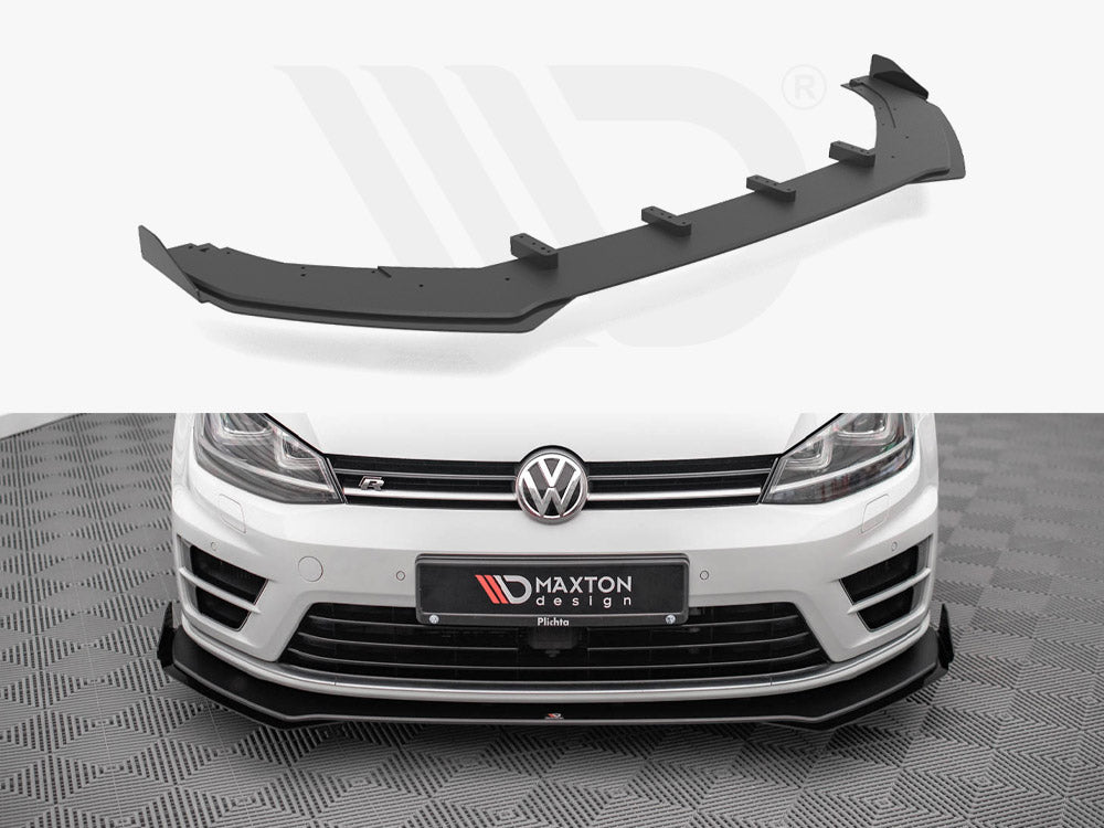 Street PRO Front Splitter V.1 (+flaps) VW Golf R MK7 (2013-2016)