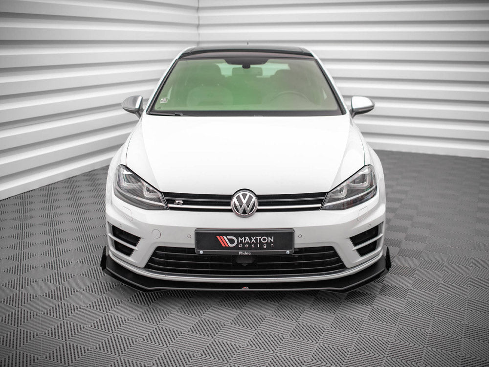 Street PRO Front Splitter V.1 + Flaps compatible with VW Golf R Mk7