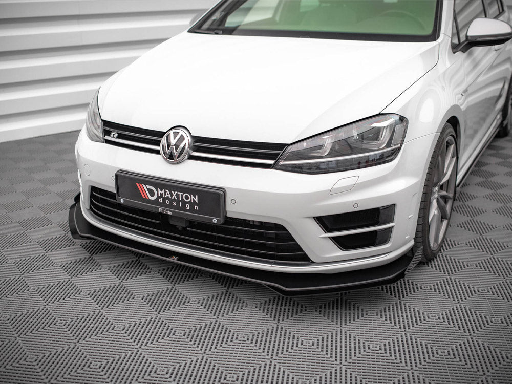 Street PRO Front Splitter V.1 + Flaps compatible with VW Golf R Mk7