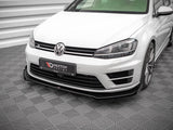 Street PRO Front Splitter V.1 + Flaps compatible with VW Golf R Mk7