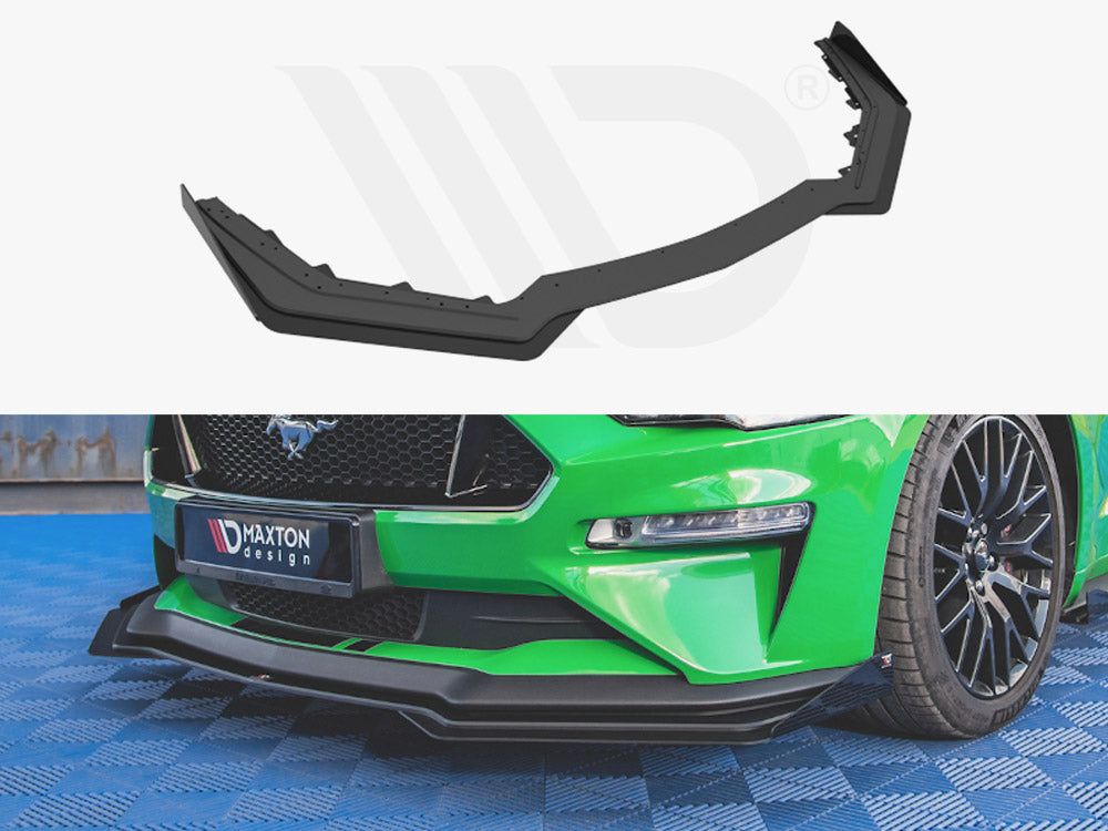 Street PRO Front Splitter V.1 + Flaps Ford Mustang GT Mk6 Facelift (2017-)