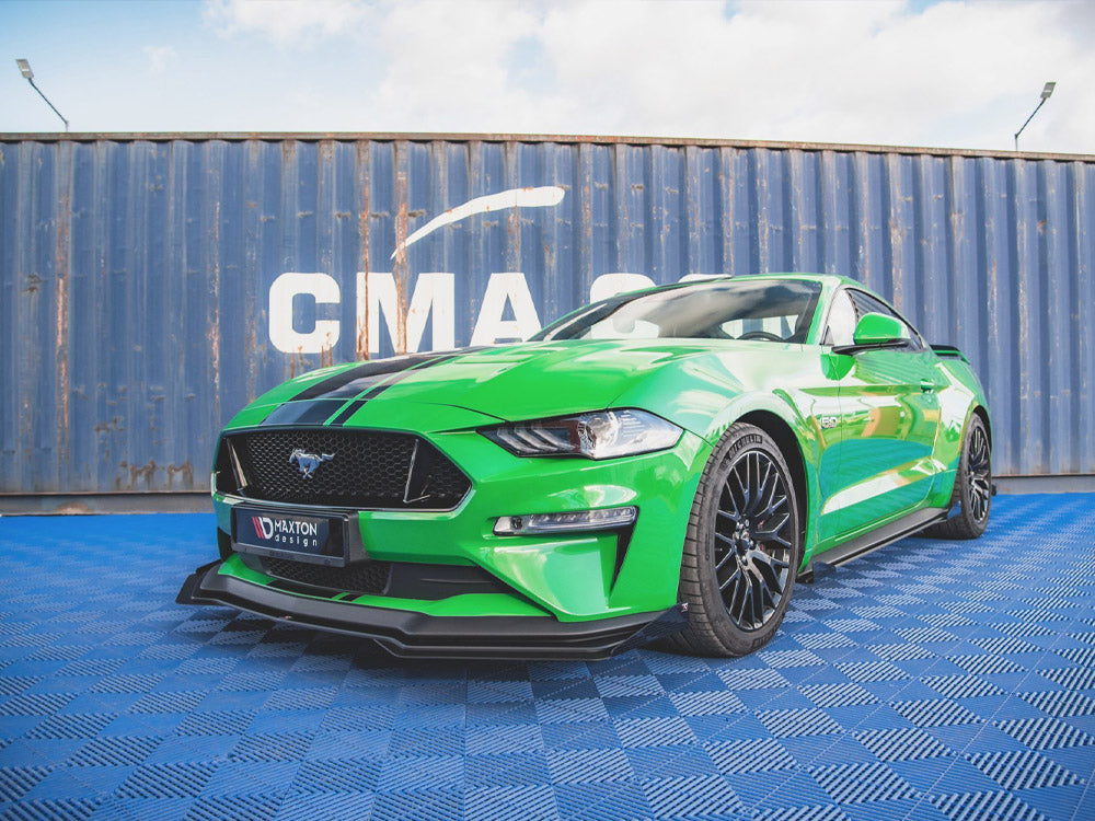 Street PRO Front Splitter V.1 + Flaps Ford Mustang GT Mk6 Facelift (2017-)