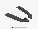 Street PRO Rear Side Splitters V.1 compatible with Ford Mustang GT Mk6 Facelift - Black-Red