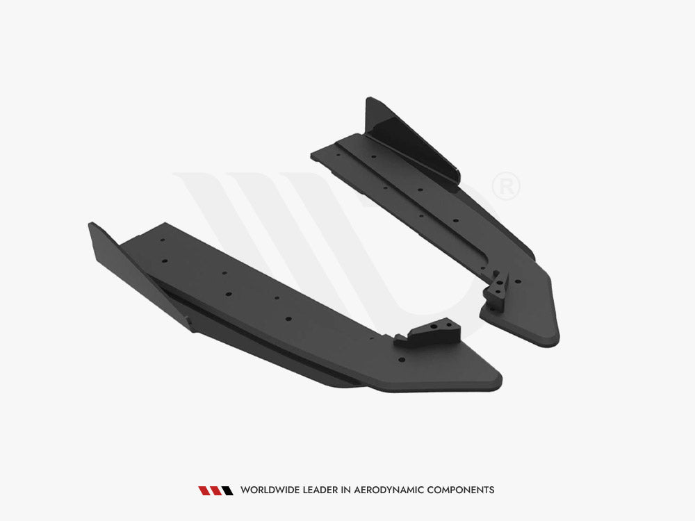 Street PRO Rear Side Splitters V.1 (+flaps) Ford Mustang GT MK6 Facelift (2017-)