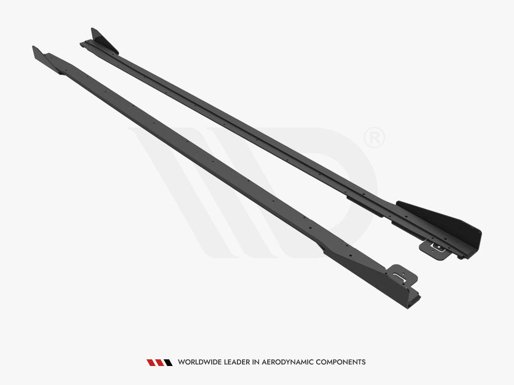 Street PRO Side Skirts Diffusers V.1 (+flaps) Ford Mustang GT MK6 Facelift (2017-)