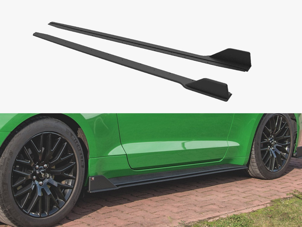 Street PRO Side Skirts Diffusers V.2 compatible with Ford Mustang GT Mk6 Facelift