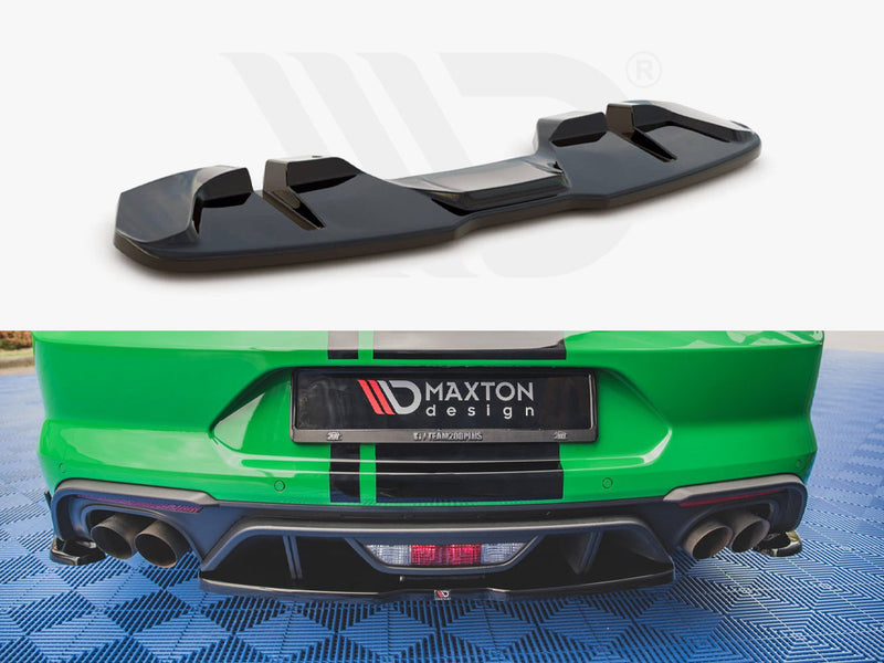 MAXTON DESIGN Central Rear Splitter Ford Mustang GT Mk6 Facelift (2017-)