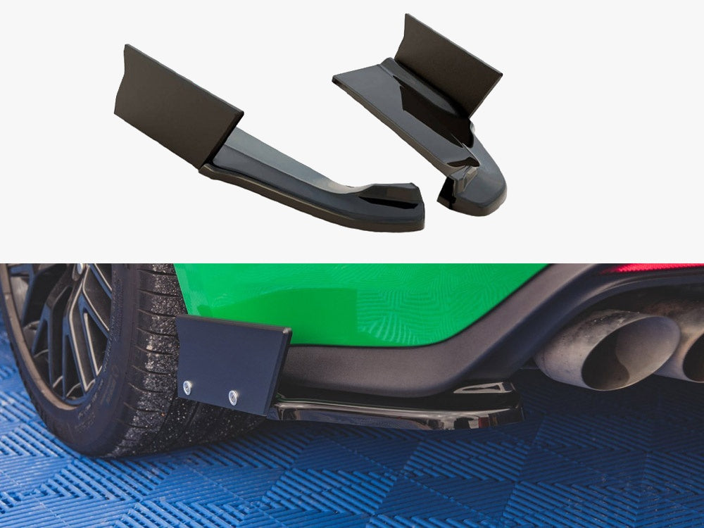 Rear Side Splitters V.1 + Flaps compatible with Ford Mustang GT Mk6 Facelift