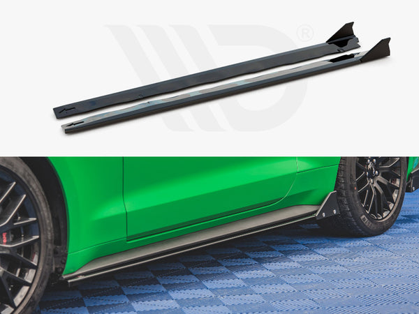 Side Skirts Diffusers + Flaps Ford Mustang GT Mk6 Facelift (2017-)