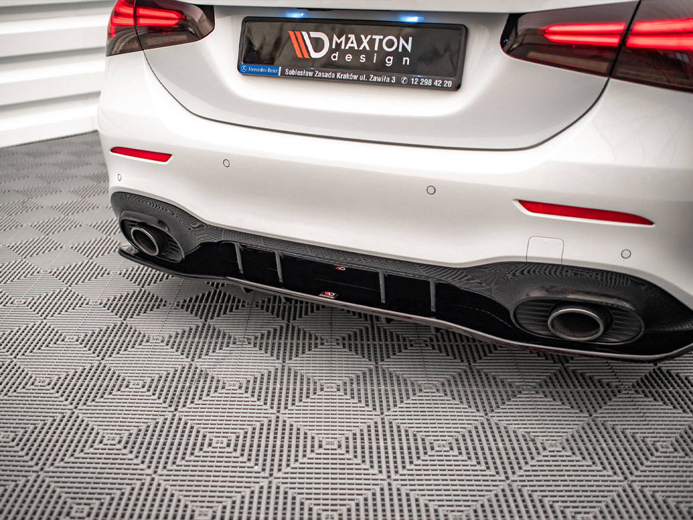 Rear Splitter (Vertical Bars) V.1 compatible with Mercedes A 35 AMG Sedan V177