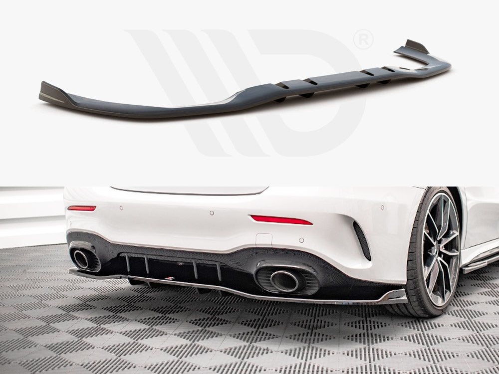 MAXTON DESIGN Central Rear Splitter V.2 (Vertical Bars) Mercedes A 35 AMG Sedan V177