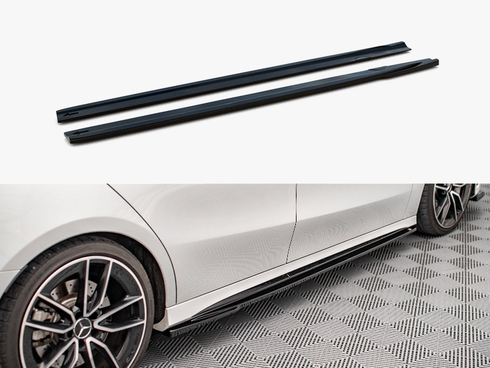 Side Skirts Diffusers V.2 compatible with Mercedes A35 AMG / AMG Line W177