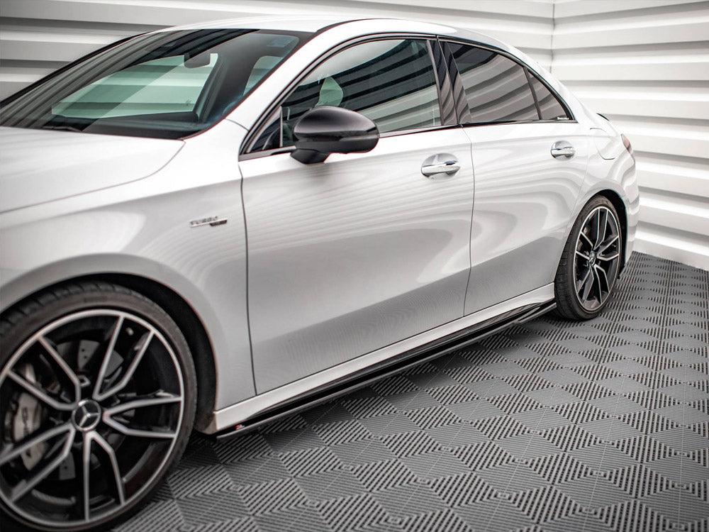 Side Skirts Diffusers V.2 compatible with Mercedes A35 AMG / AMG Line W177