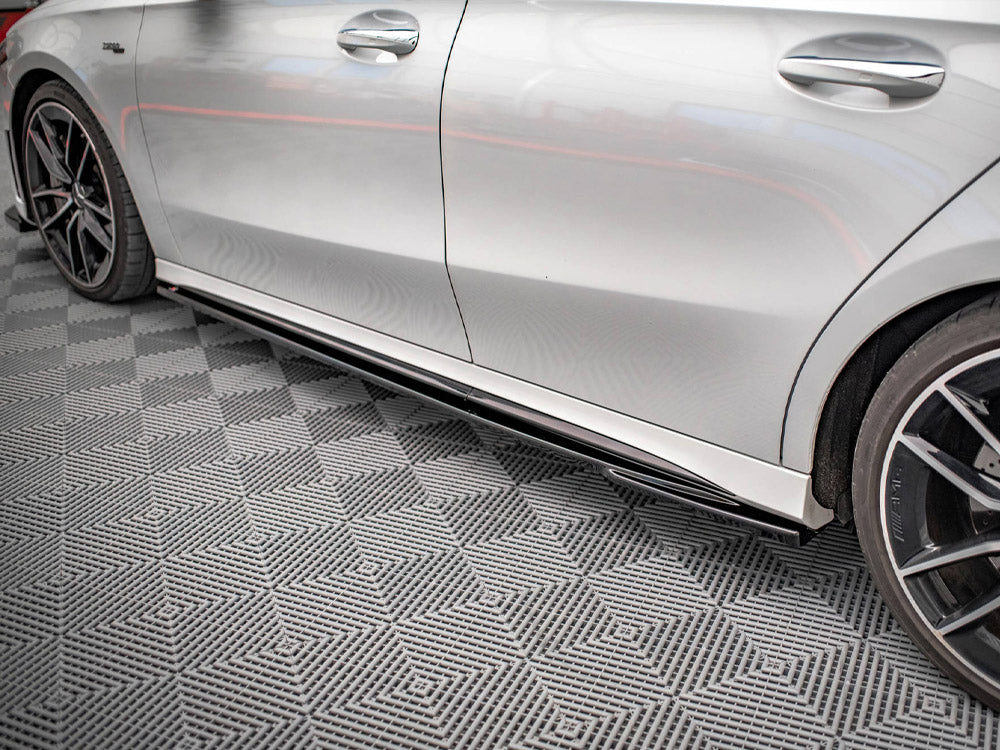 Side Skirts Diffusers V.2 compatible with Mercedes A35 AMG / AMG Line W177