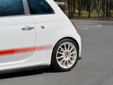 Rear Side Splitters V.1 compatible with Abarth 500 Mk1