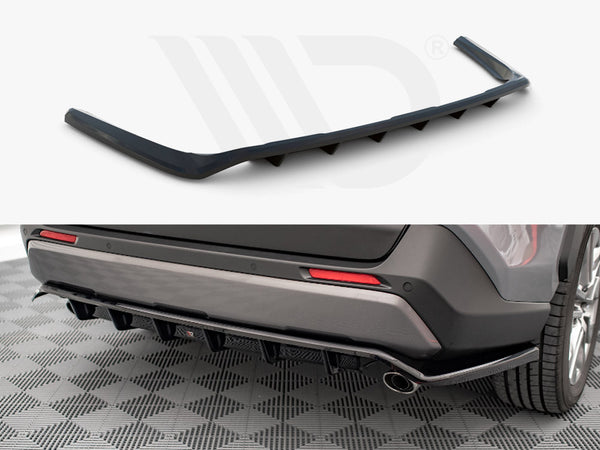 MAXTON DESIGN Central Rear Splitter (Vertical Bars) Toyota RAV4 MK5 (2019-)