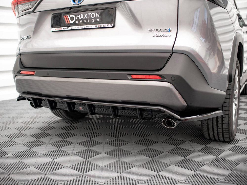 MAXTON DESIGN Central Rear Splitter (Vertical Bars) Toyota RAV4 MK5 (2019-)