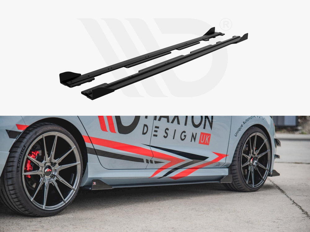 Maxton Racing Side Skirts Diffusers + Flaps Ford Fiesta Mk8 ST / ST-Line