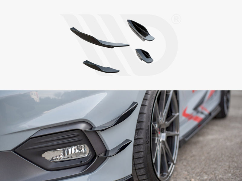 MAXTON DESIGN Front Bumper Wings (Canards) V.2 Ford Fiesta MK8 ST / St-line