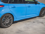 Street PRO Side Skirts Diffusers + Flaps compatible with Ford Focus RS Mk3