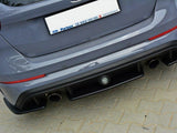 Central Rear Splitter compatible with Ford Focus 3 RS