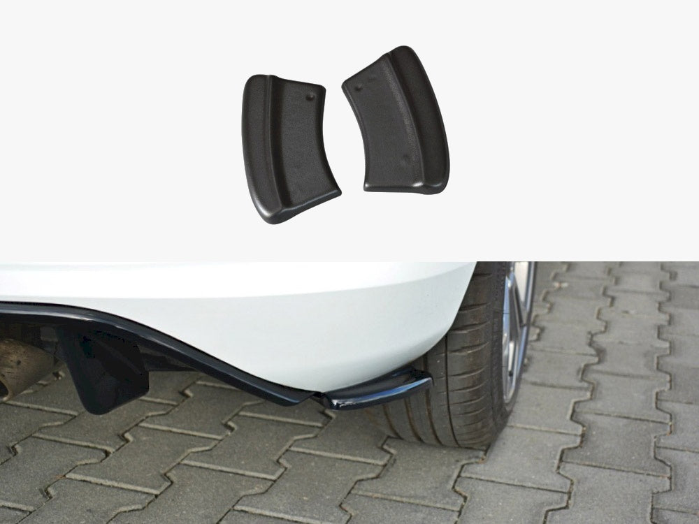 Rear Side Splitters V.1 compatible with Ford Fiesta Mk8 ST-Line - Carbon Look
